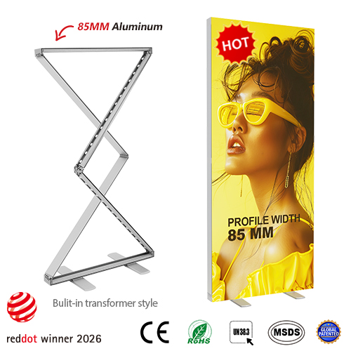 85mm aluminium profile Pop Up Light Box with built-in transformer