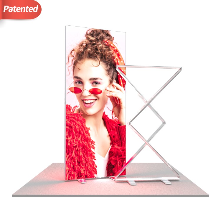 Patented Pop Up Light Box with red graphic and concertina frame
