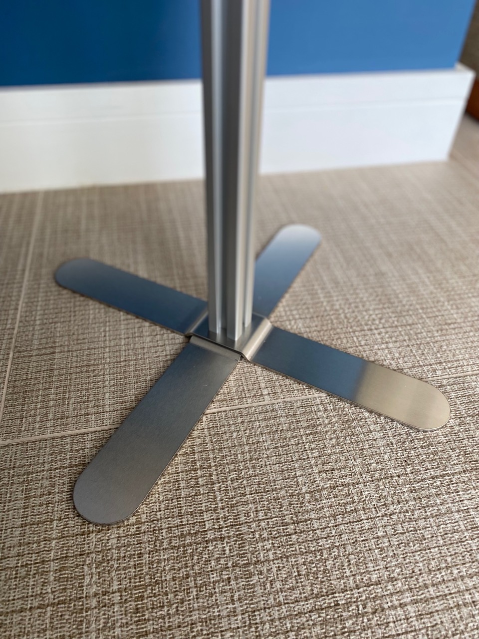 Foldable stainless steel X base